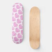 Spiraal handschrift roze hart voor Valentijnsdag Persoonlijk Skateboard (Voorkant)