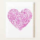 Spiraal handschrift roze hart voor Valentijnsdag Planner (Achterkant)