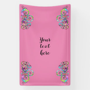 Spiraal Hart Handgeschilderd Ontwerp 1 Spandoek