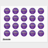 Spiraal Hart Handgeschilderd Ontwerp 2 Ronde Sticker (Vel)