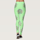 Spiraal Hart Handgeschilderd Ontwerp 4 Leggings (Achterkant)