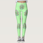 Spiraal Hart Handgeschilderd Ontwerp 4 Leggings (Voorkant)