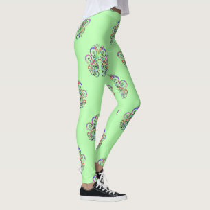 Spiraal Hart Handgeschilderd Ontwerp 4 Leggings