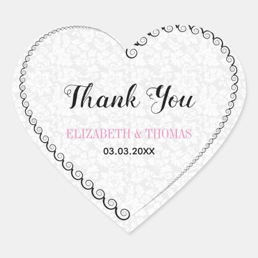 Spiraal hart hart sticker (Voorkant)