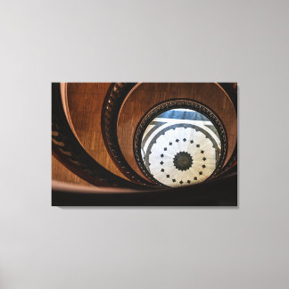 Spiraal Houten Trap Abstract Poster Canvas Afdruk