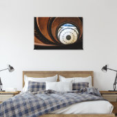Spiraal Houten Trap Abstract Poster Canvas Afdruk (Insitu (Slaapkamer))
