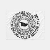 Spiraal Kat Vader - Beste Kat Papa Vader Ooit Spir Fleece Deken (Voorkant (Horizontaal))