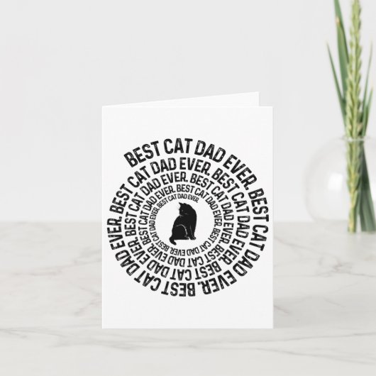 Spiraal Kat Vader - Beste Kat Papa Vader Ooit Spir Kaart (Voorkant)