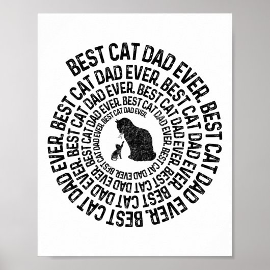 Spiraal Kat Vader - Beste Kat Vader Vader Ooit Spi Poster (Voorkant)