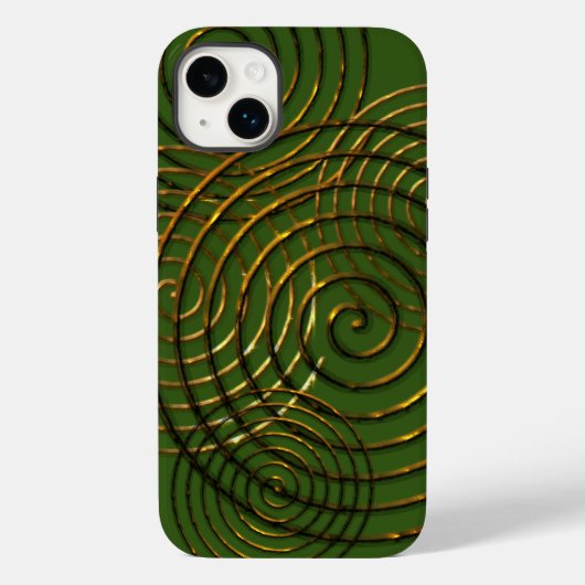 Spiraal Keltisch symbool goud metallisch Case-Mate iPhone Case (Achterkant)
