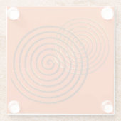 Spiraal Keltisch symbool goud metallisch Glazen Onderzetter (Achterkant)