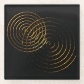 Spiraal Keltisch symbool goud metallisch Glazen Onderzetter (Voorkant)