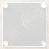 Spiraal Keltisch symbool goud metallisch Glazen Onderzetter (Achterkant)