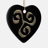 Spiraal Keltisch symbool goud metallisch Keramisch Ornament (Rechts)