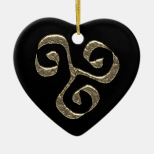 Spiraal Keltisch symbool goud metallisch Keramisch Ornament