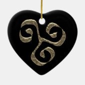 Spiraal Keltisch symbool goud metallisch Keramisch Ornament (Achterkant)