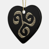 Spiraal Keltisch symbool goud metallisch Keramisch Ornament (Links)