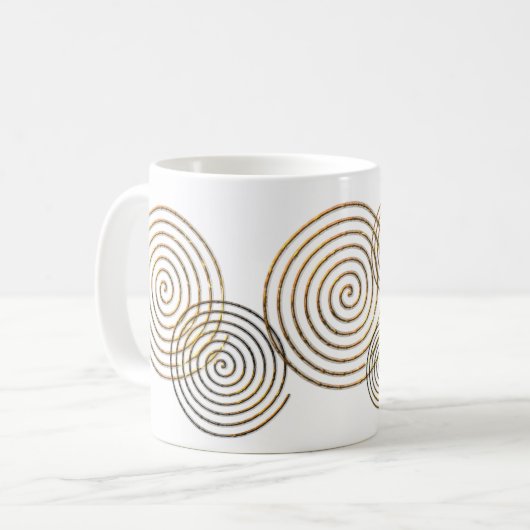 Spiraal Keltisch symbool goud metallisch Koffiemok (Voorkant links)