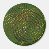 Spiraal Keltisch symbool goud metallisch Magneet (Voorkant)