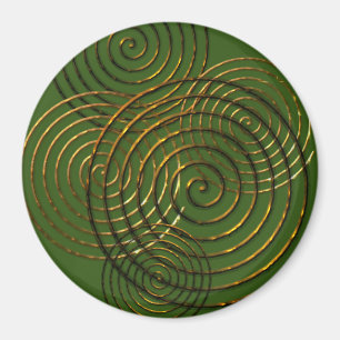 Spiraal Keltisch symbool goud metallisch Magneet