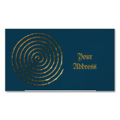 Spiraal Keltisch symbool goud metallisch Magnetisch Visitekaartje (Voorkant)