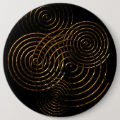 Spiraal Keltisch symbool goud metallisch Ronde Button 6,0 Cm (Voorkant)