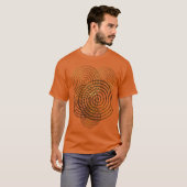 Spiraal Keltisch symbool goud metallisch T-shirt (Voorkant volledig)