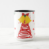 Spiraal Kerstboom en Bellen Ontwerp Mok (Midden)