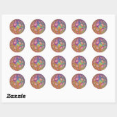 Spiraal kleur bal ronde sticker (Vel)