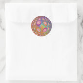 Spiraal kleur bal ronde sticker (Tas)