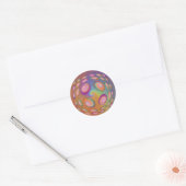 Spiraal kleur bal ronde sticker (Envelop)