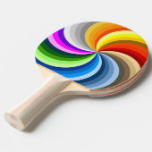 Spiraal kleurenwiel tafeltennisbatje (Voorkant Gekanteld)