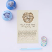 Spiraal levensboom - Yggdrasil Flyer (Enkel)