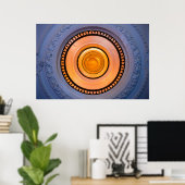 Spiraal licht gang abstracte poster (Thuiskantoor)