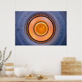 Spiraal licht gang abstracte poster (Keuken)