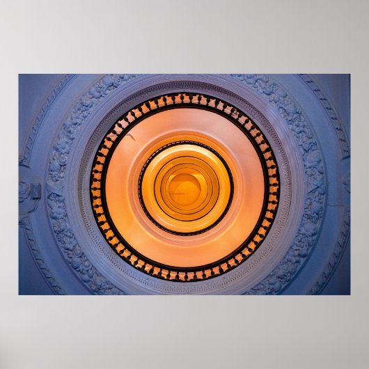 Spiraal licht gang abstracte poster (Voorkant)