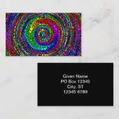 Spiraal met regenboogStippen Visitekaartje (Voorkant / Achterkant)
