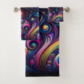 Spiraal Mystic Galaxy Rainbow Cat Bad Handdoek (Insitu)