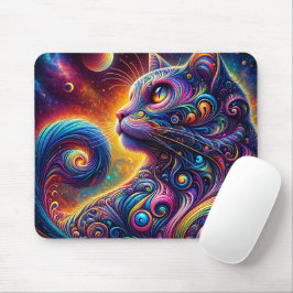 Spiraal Mystic Galaxy Rainbow Cat Muismat