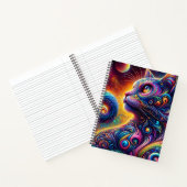 Spiraal Mystic Galaxy Rainbow Cat Notitieboek (Binnen)