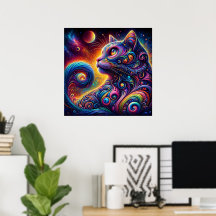 Spiraal Mystic Galaxy Rainbow Cat