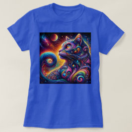 Spiraal Mystic Galaxy Rainbow Cat T-shirt