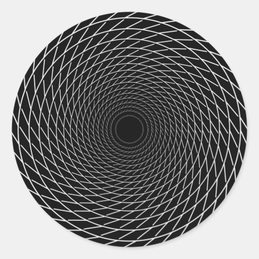 Spiraal naar oneindig ronde sticker (Voorkant)