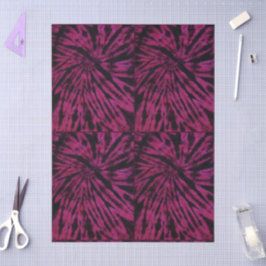 Spiraal Nautilus Tie-Dye Roze Rood Paars Decoupage Tissuepapier