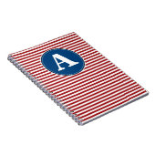 Spiraal Notebook, Aangepaste Monogram Sjabloon Notitieboek (Rechterzijde)