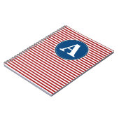 Spiraal Notebook, Aangepaste Monogram Sjabloon Notitieboek (Linkerzijde)