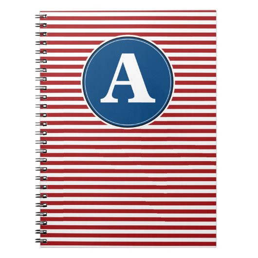 Spiraal Notebook, Aangepaste Monogram Sjabloon Notitieboek (Voorkant)