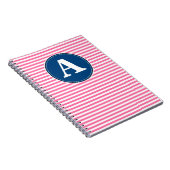 Spiraal Notebook, Aangepaste Monogram Sjabloon Notitieboek (Rechterzijde)