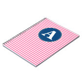 Spiraal Notebook, Aangepaste Monogram Sjabloon Notitieboek (Linkerzijde)