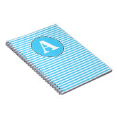 Spiraal Notebook, Aangepaste Monogram Sjabloon Notitieboek (Rechterzijde)